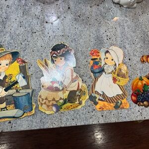 Vintage Style Harvest Children Die-Cut Paper